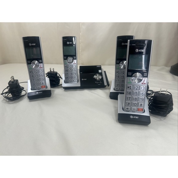at&t Other - AT&T Cordless Home Phone Base & 3 Cordless Bases Phones Tested & Works CL82415